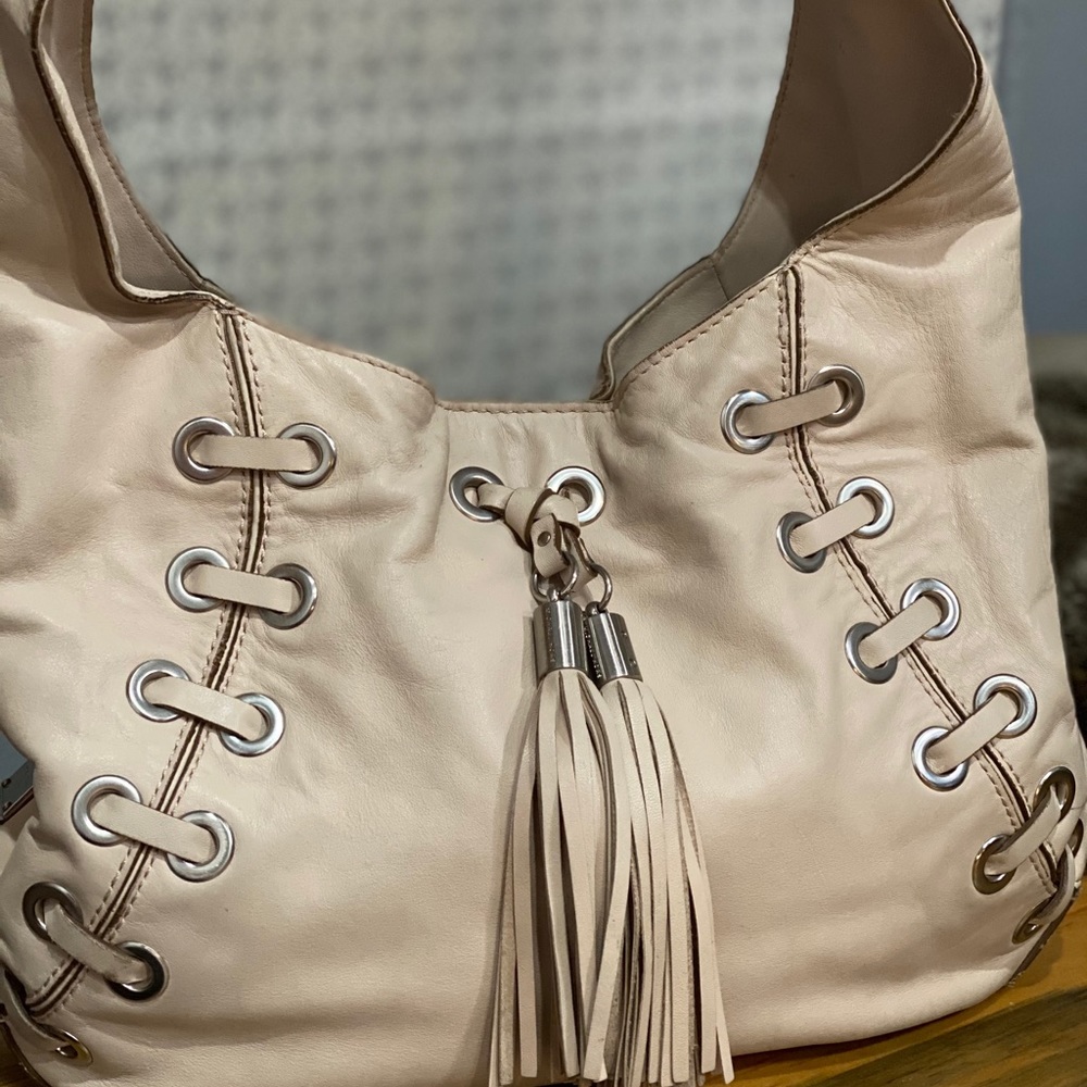 Michael Kors Astor Grommet Leather Hobo Bag